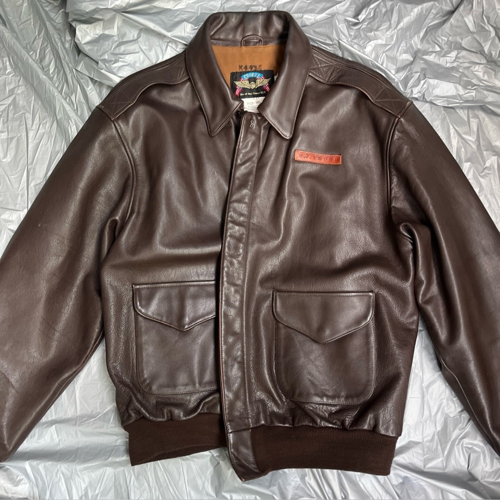 Vintage Cooper Rare Horsehide Type A-2 Flight Jacket Men 46L (Schott, Avirex)